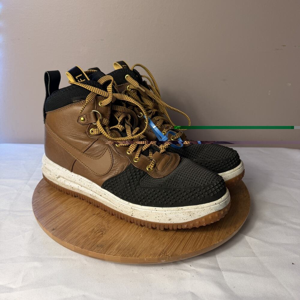 Size 13 Nike Lunar Force 1 Sneaker boot  Tan Black Brown 805899-004 Men's